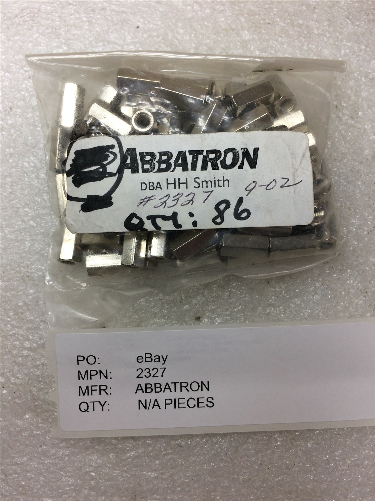 2327 ABBATRON Brass Hex Standoff 8-32 Thread 12 PIECES