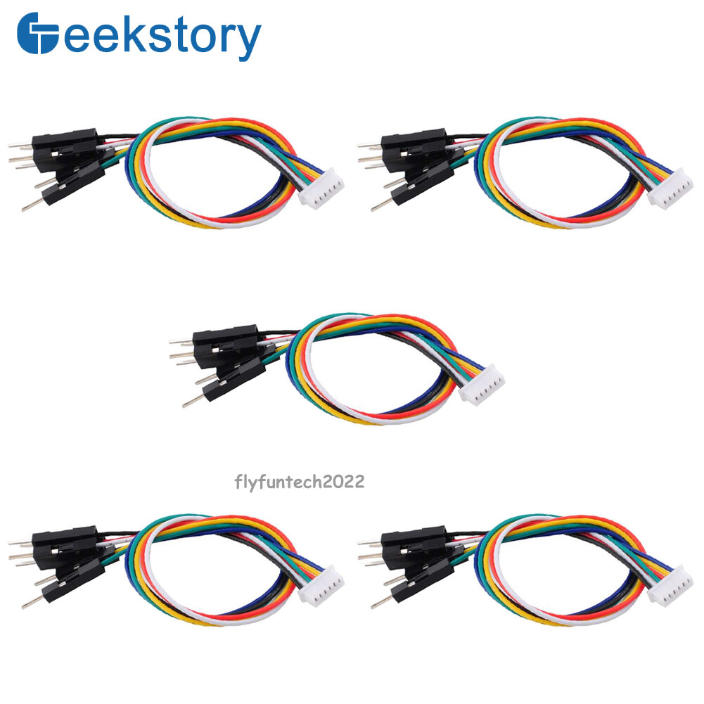 5pcs 1.25mm Pitch Female/Male Adapter Cable 6P Dupont for GPS Module TF-luna
