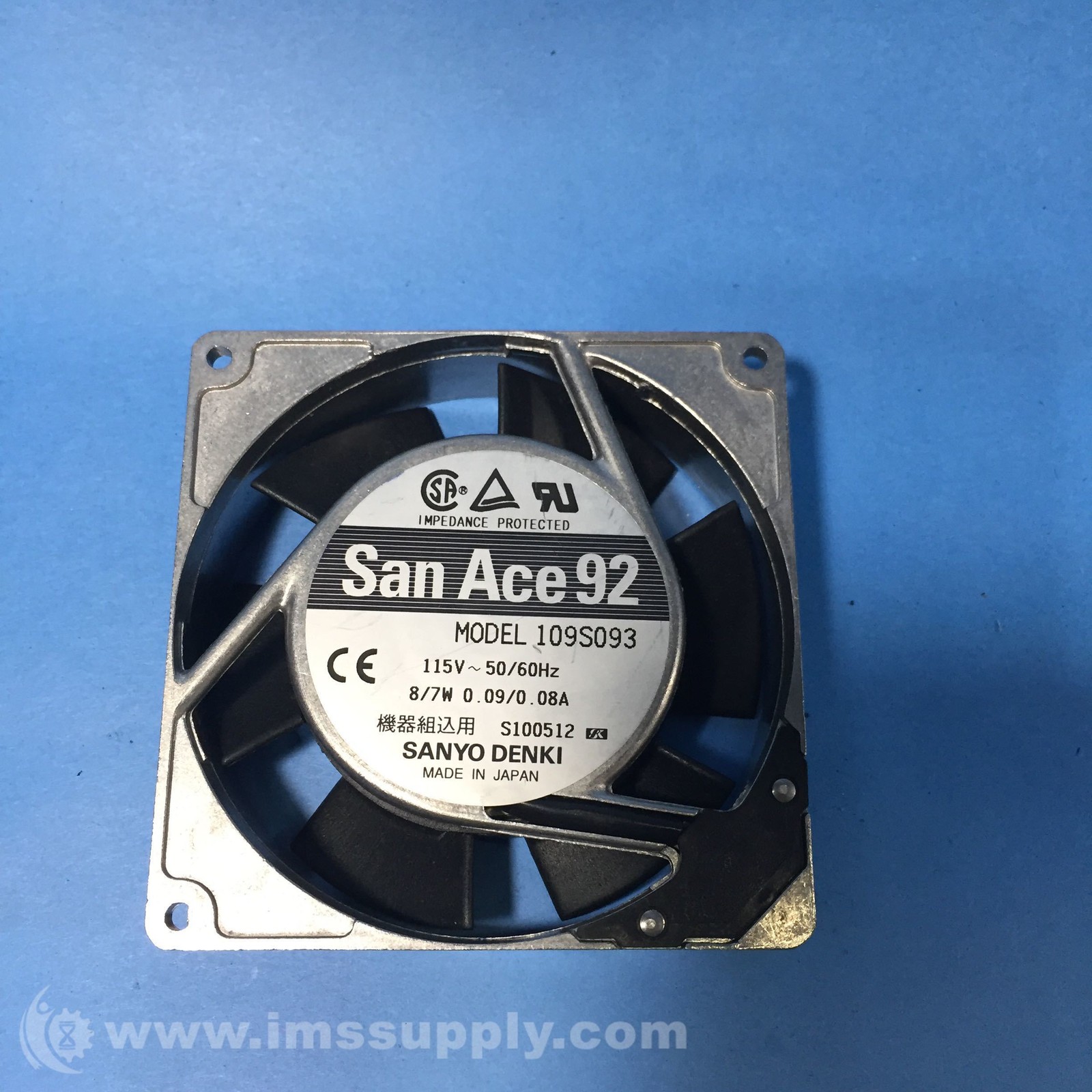 Sanyo Denki 109S093 AC Axial Fan FNIP