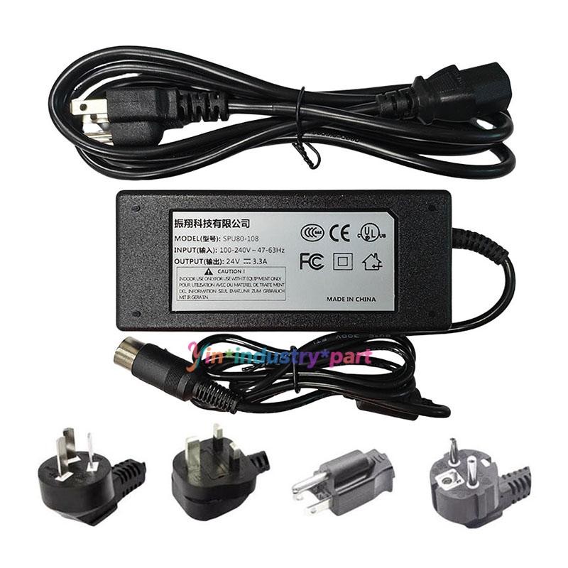 1 Pc. New SPU80-108 Power Adapter 24V 3.3A 6Pin W/ Power Cord