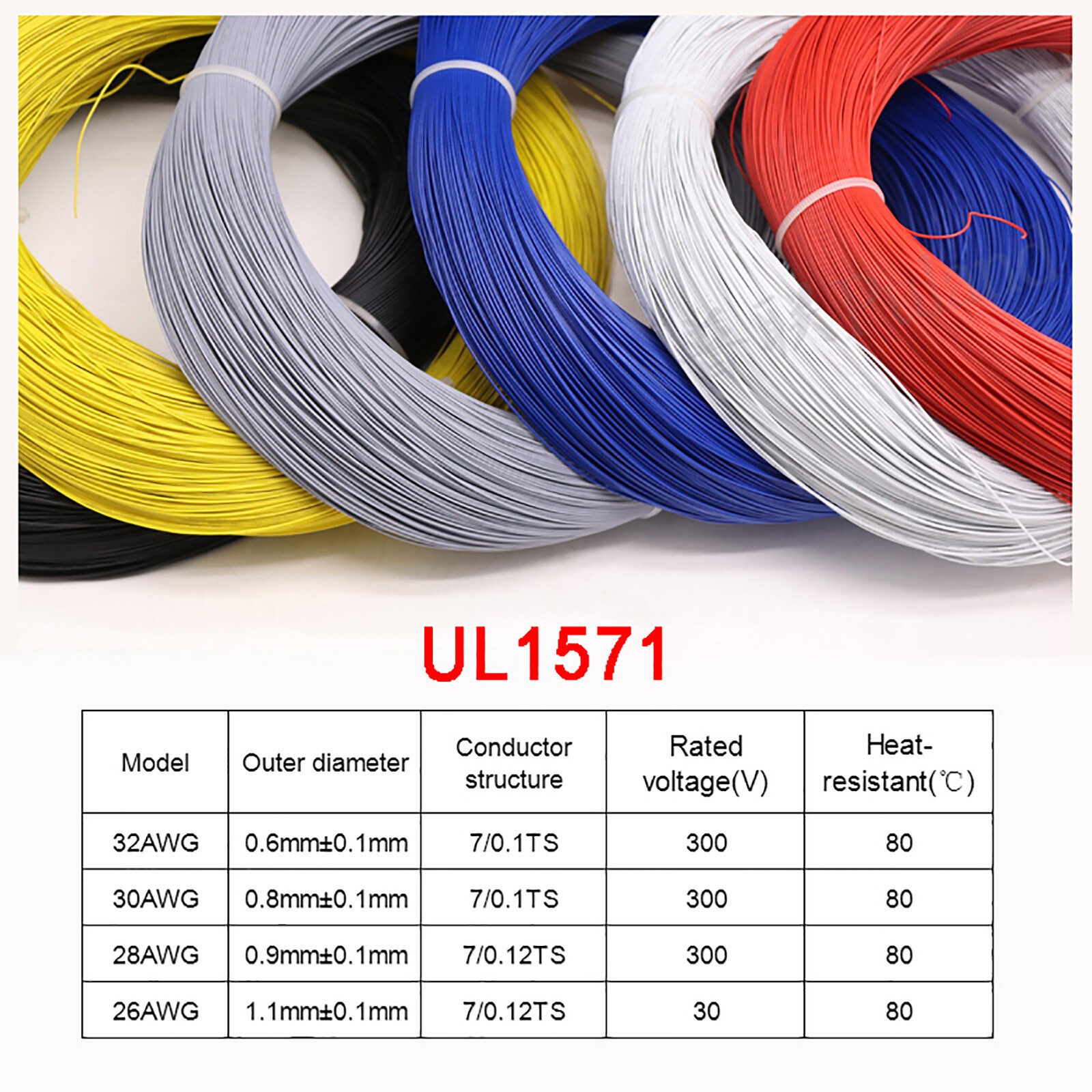 PVC Electrical Thin Cable Stranded 26/28/30/32AWG Appliances Internal wiring