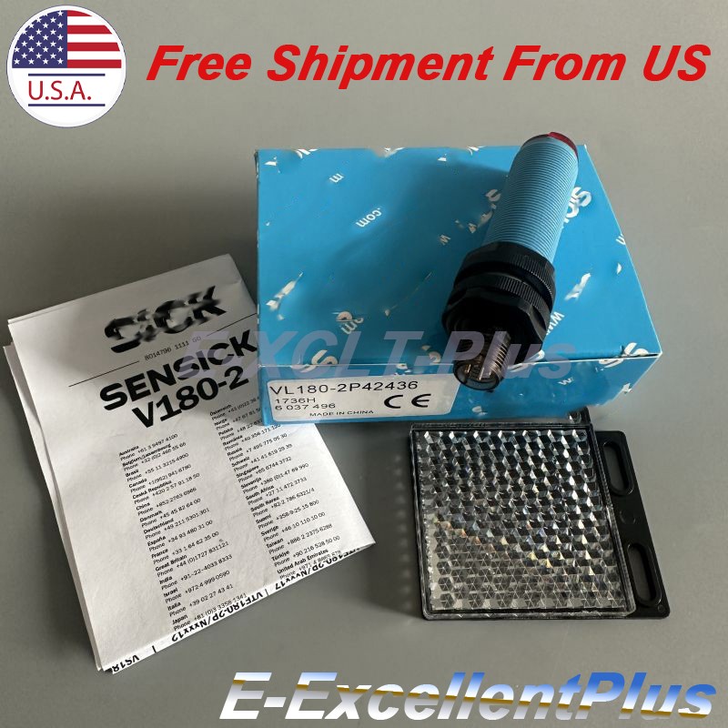 Photoelectric Sensor VL1802P42436 For Sick VL180-2P42436 6037496 10-30VDC 4-Pins