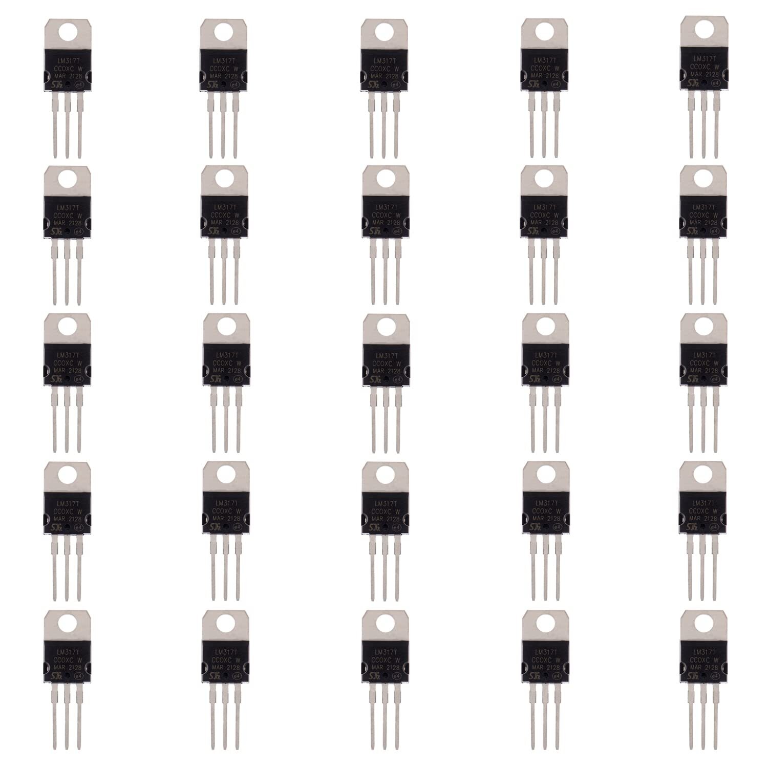 Lm317t Adjustable Positive Voltage Regulator 1.2 V To 37 V 1.5 A Ic Lm317 Chip T
