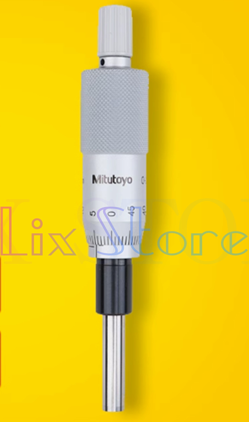 1x 148-201 0-6.5mm Micrometer Head Gauge with Mounting Nut Flat Head