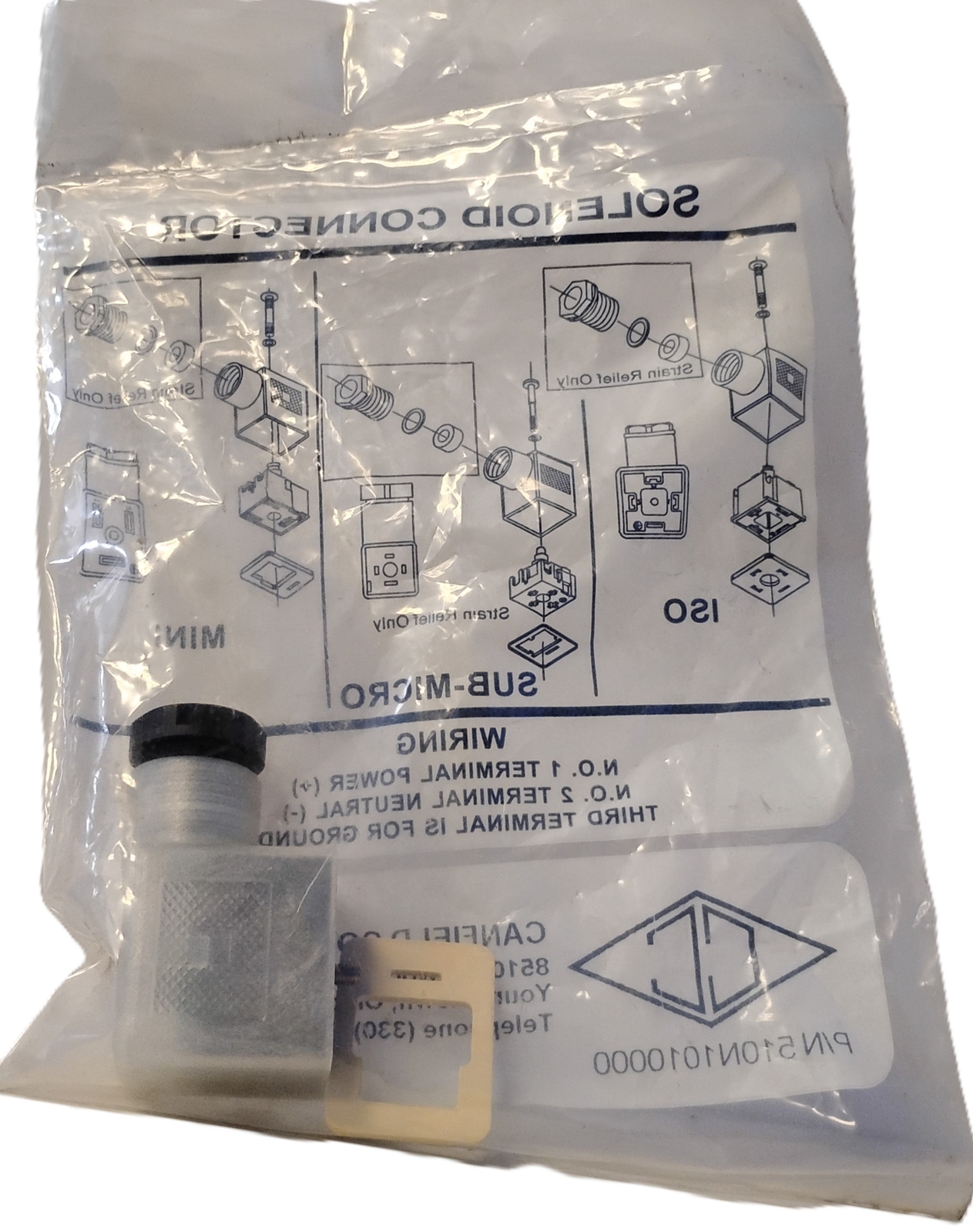 Canfield 510N1010000 120 V AC Solenoid Connectors – Lot of 7