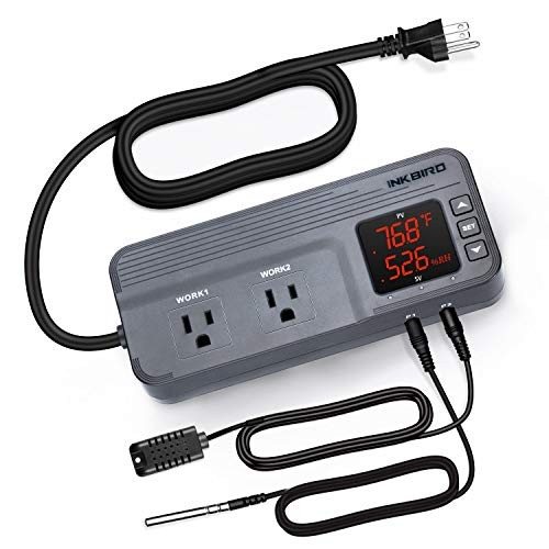 Temperature and Humidity Controller ITC-608T Pre-Wired Dual Stage English