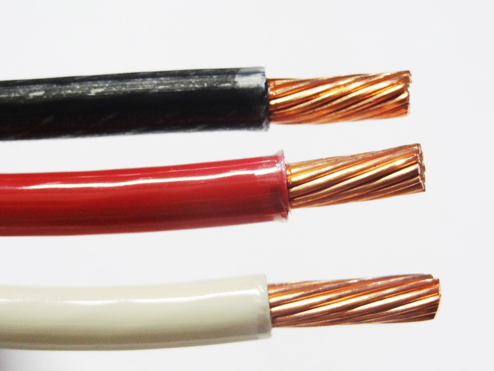 60 EA THHN THWN 6 AWG GAUGE BLACK WHITE RED STRANDED COPPER BUILDING WIRE