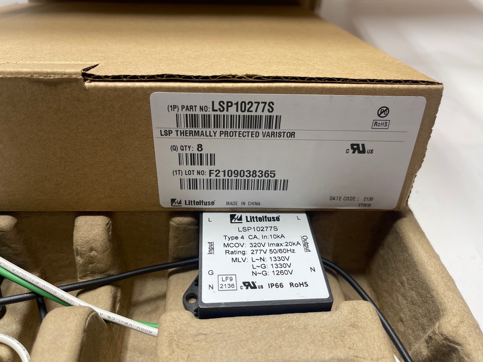 40x Lot Littelfuse LSP10277S Lighting Surge Protector 277V SCRW