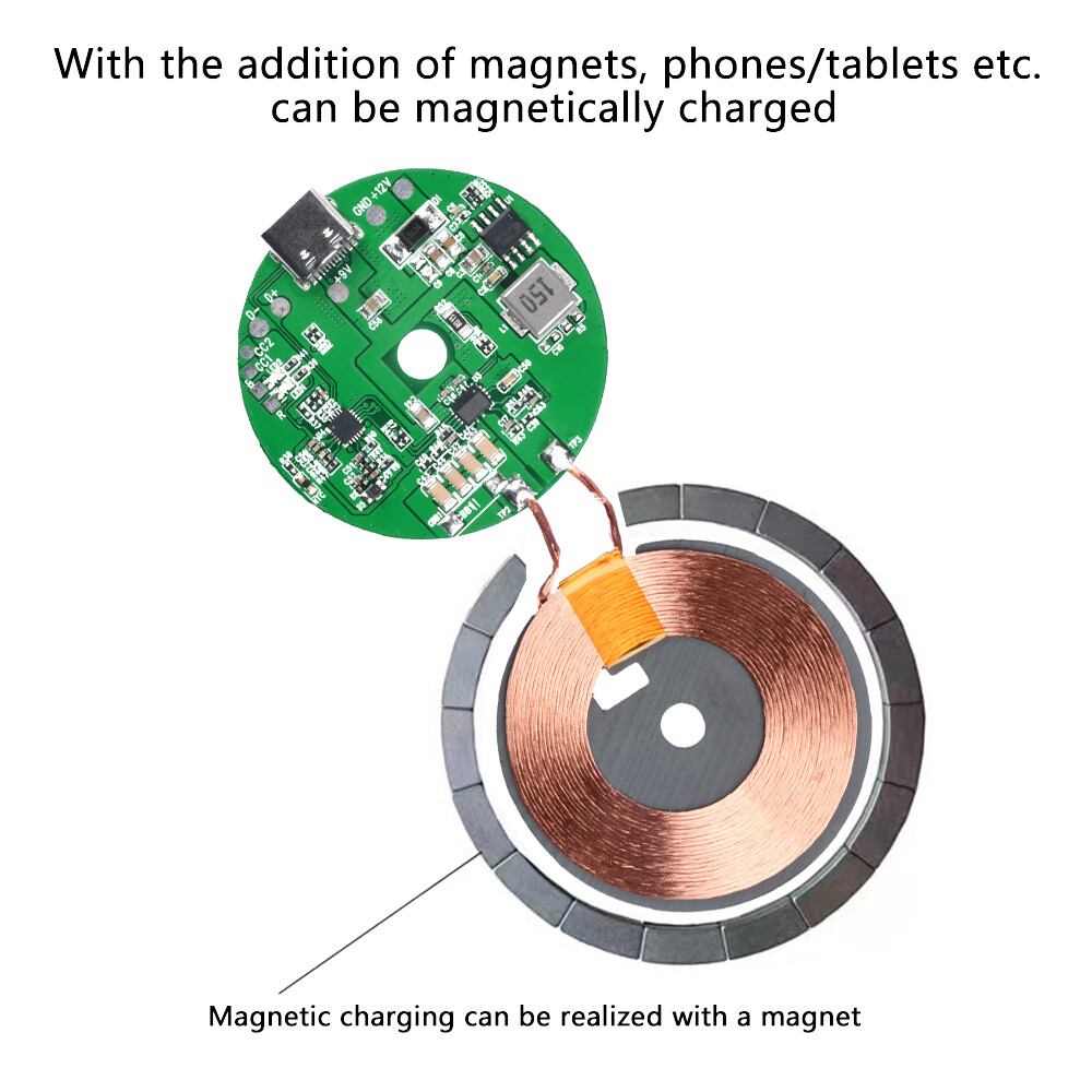 Type-C 20W Wireless Charger Transmitter Module Fast Charging Board For Phone DIY