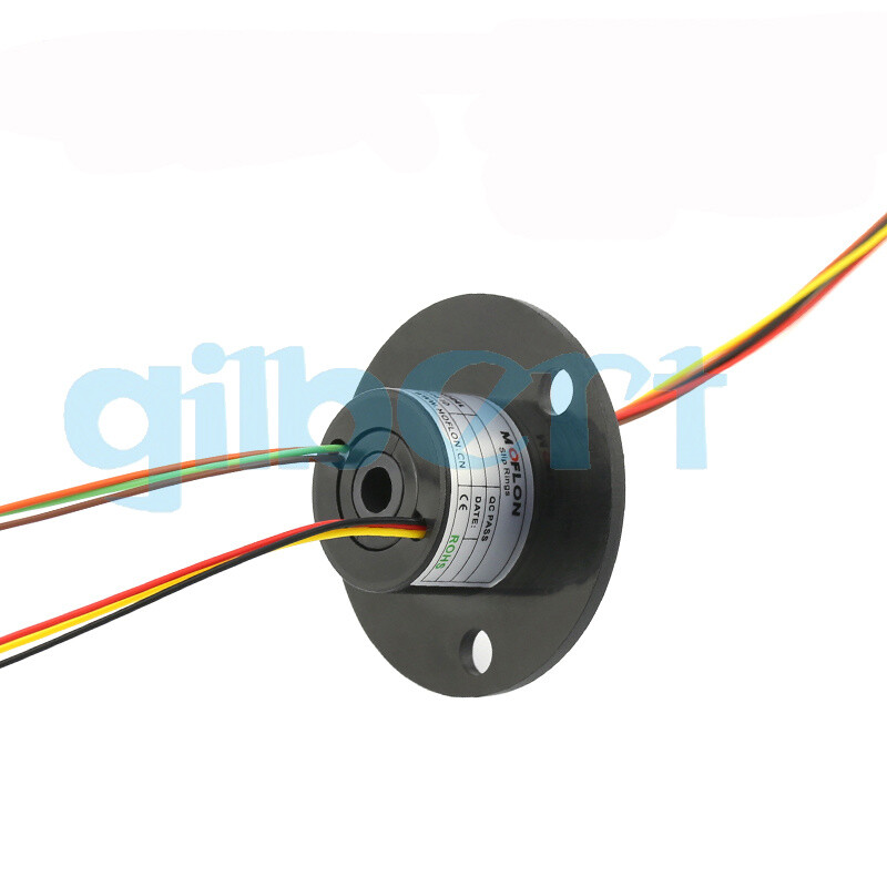 5mm Hole 6 Wires 2A Circuits 250Rpm ABS Capsule Slip Ring 600V Monitor Robotic