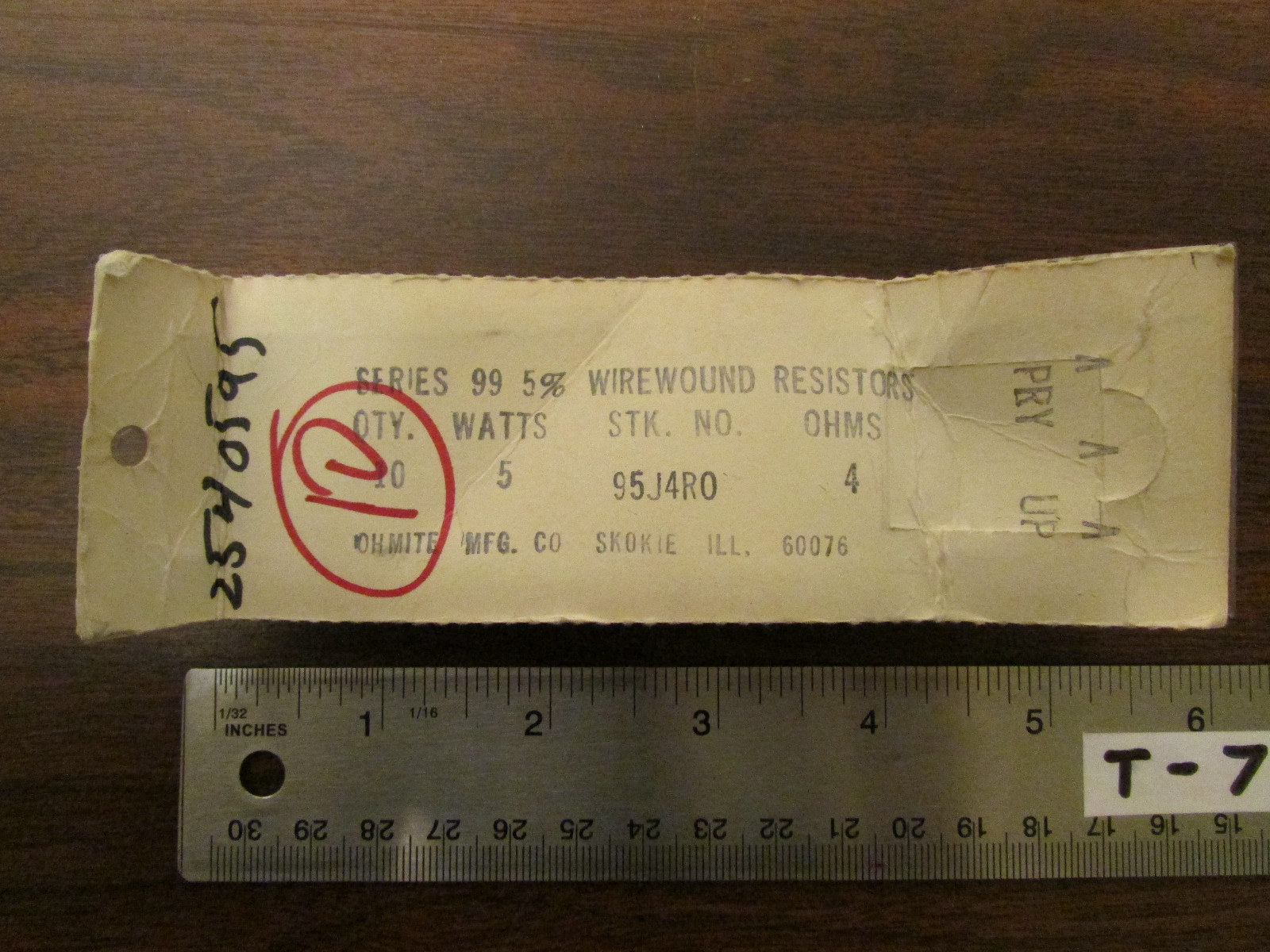Package of 10 Ohmite Series 99 5% Wirewound Resistors 4 Ohm 5 Watts New