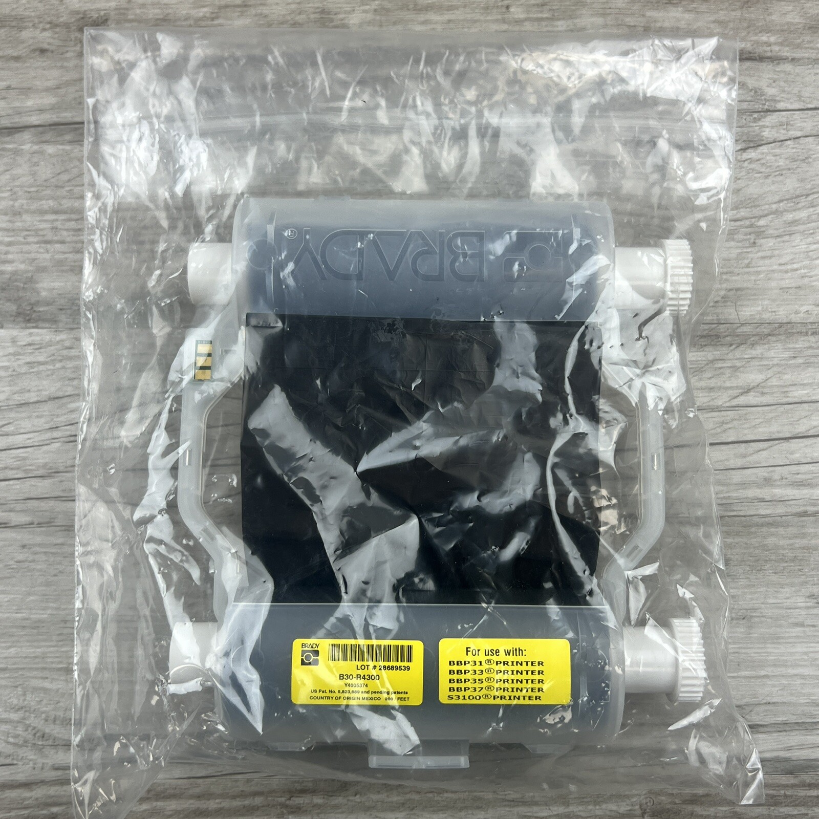 Brady B30-R4300 Black, 4.33″ Polyester Label, Printer Ribbon New Missing Box