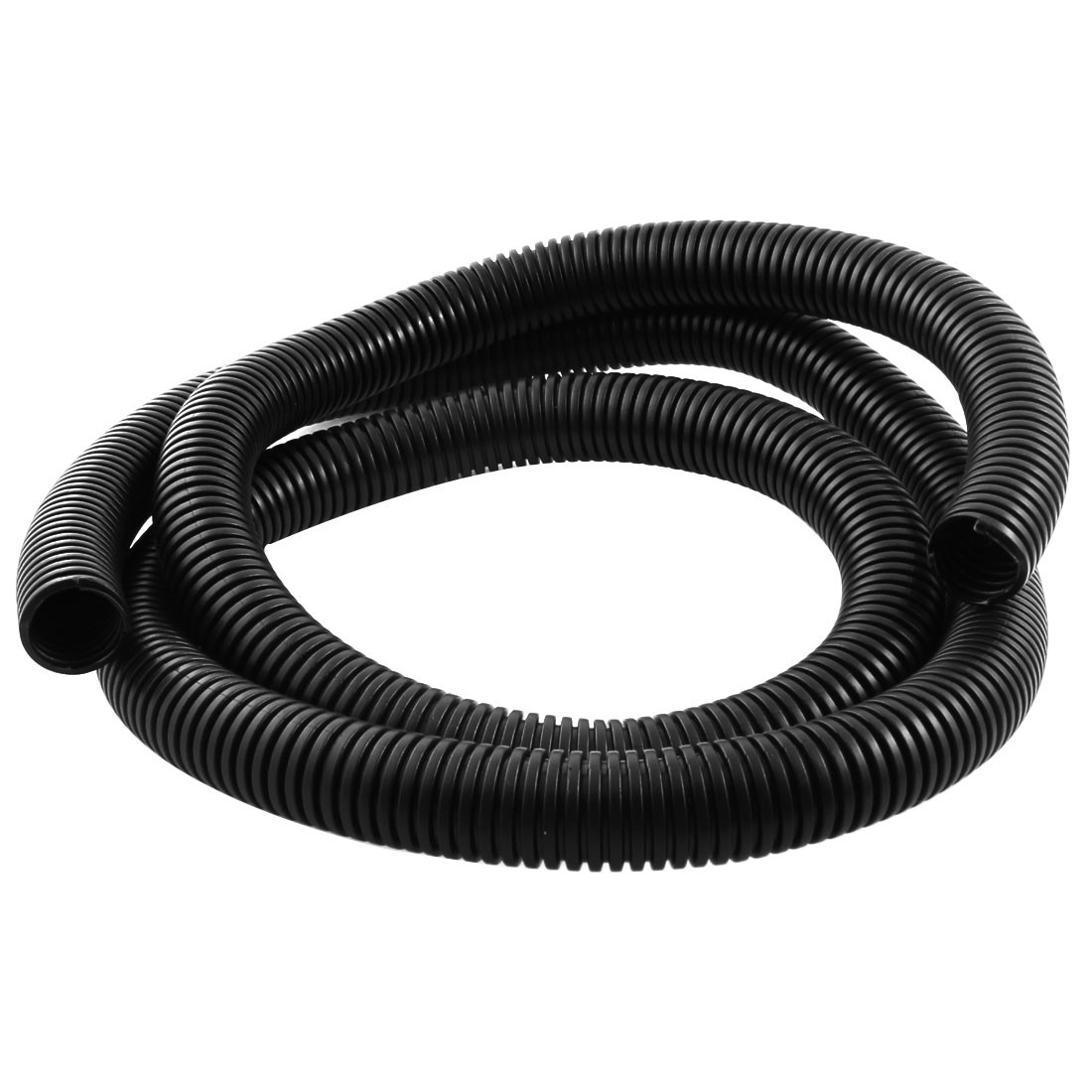 2 M 21×25 mm PVC Flexible Corrugated Conduit Tube for Garden,Office Black