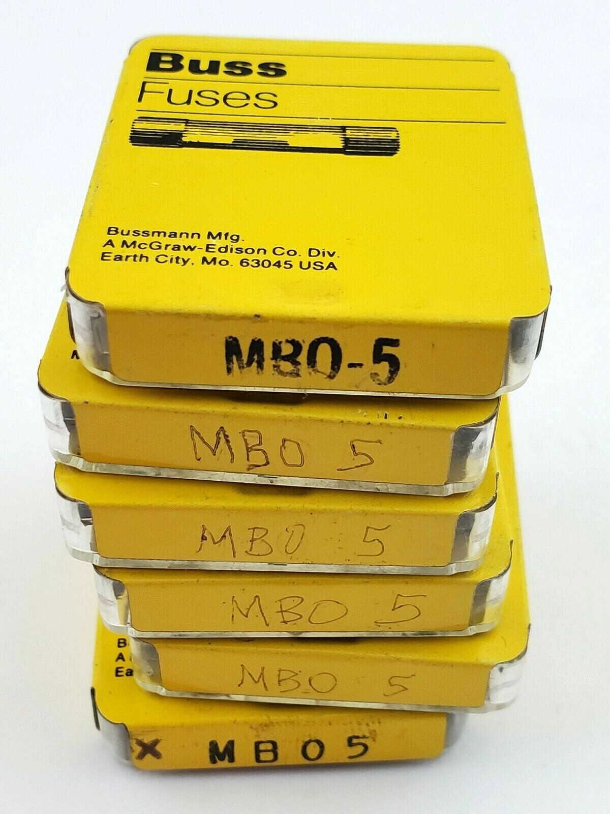 Lot of 78 Bussmann MBO5 Fast Acting 5 Amp 1/4″ x 1-1/4″ Fuses Vintage