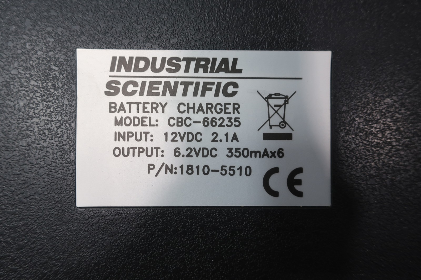 Industrial Scientific CBC-66235 Battery Charger 12v-dc