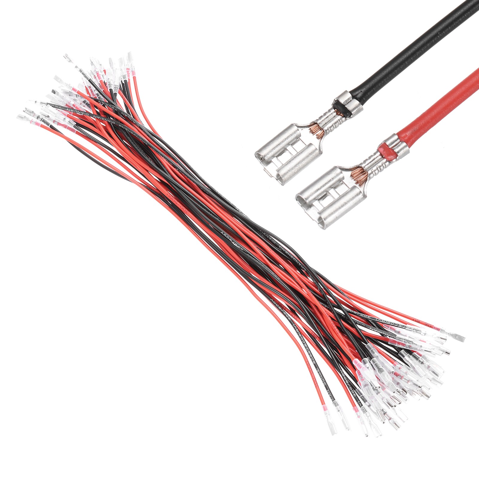 40Pcs Female Spade Crimp Terminal 2.8mm 30cm Wires
