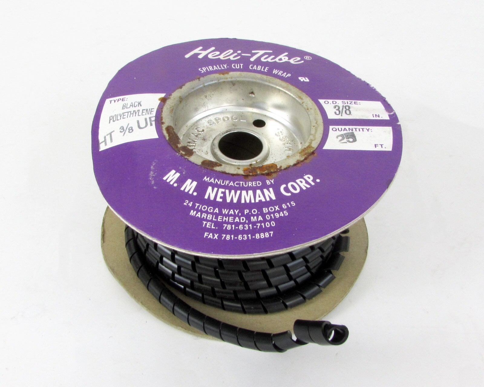 Heli-Tube HT3/8UR Spiral-Cut Cable Wrap O.D. 3/8″ Length 25 Ft