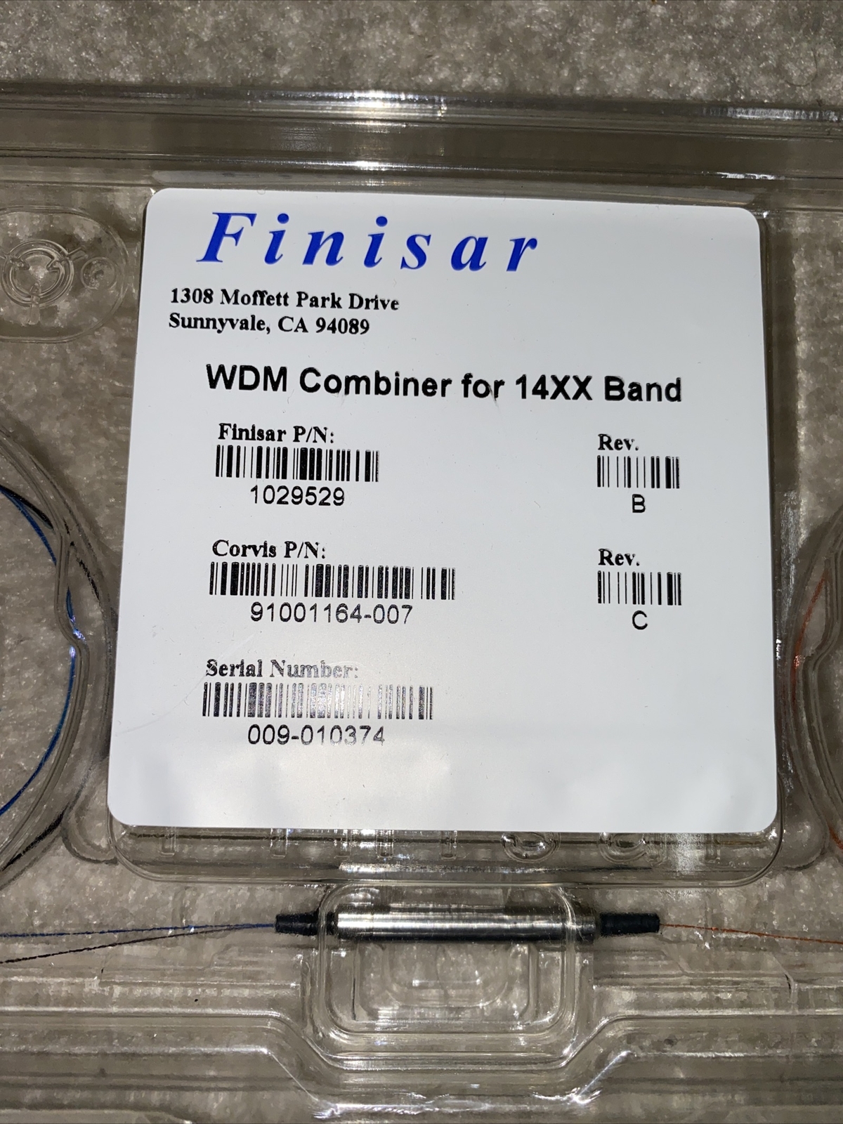 WDM Fiber Optic Combiner for 14XX/1470 – 1468.5-1472.5 Pass Band 91001164-00X