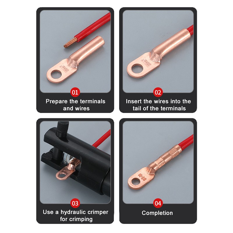 Terminals Block Battery Cable Ends, Lugs Ring Terminals Tin Plated Pure Copper