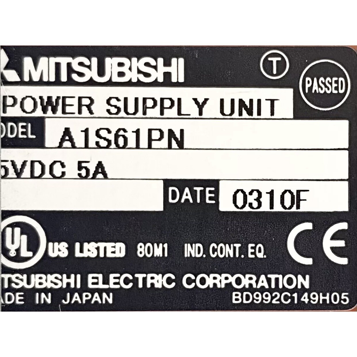MITSUBISHI PLC A1SCPU, A1SX80, A1SY80, A1SG60, A1S61PN, Modules