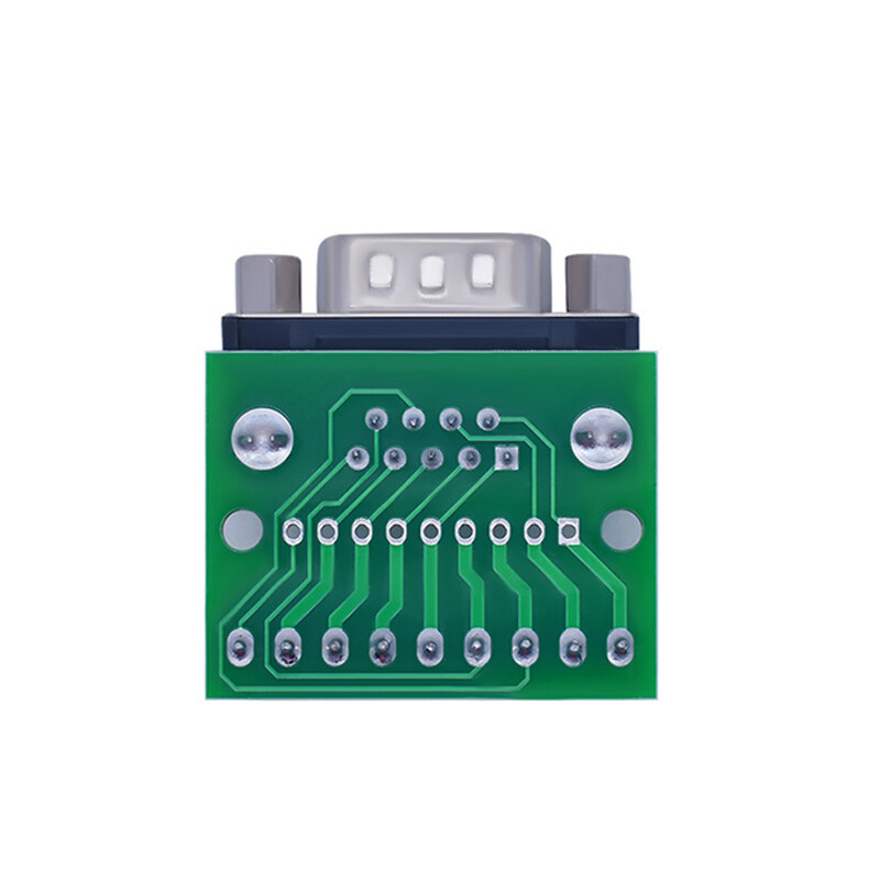 DB9 RS232 Serial D SUB Male Connector to 9 Position Terminal Breakout Board