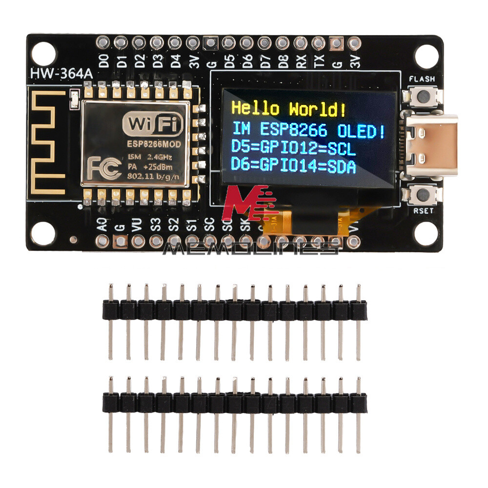1-10Piece 0.96″ ESP-12F Nodemcu ESP8266 WIFI Development Board Type-C/Micro USB