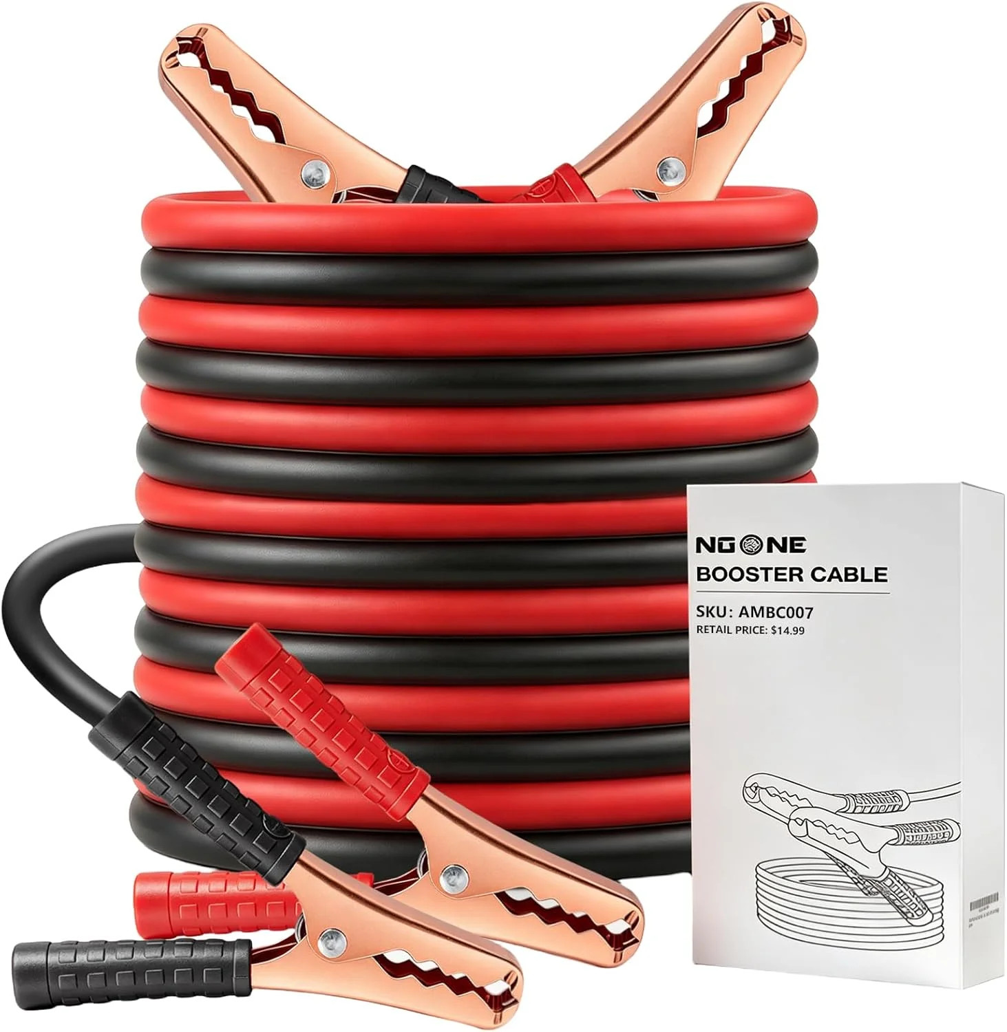Automotive Jumper Cables – Strong 10ft Booster to Jump Start Weak Batteries