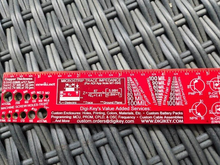 Digi-Key Red PCB Ruler ND 12 Inch Ruler