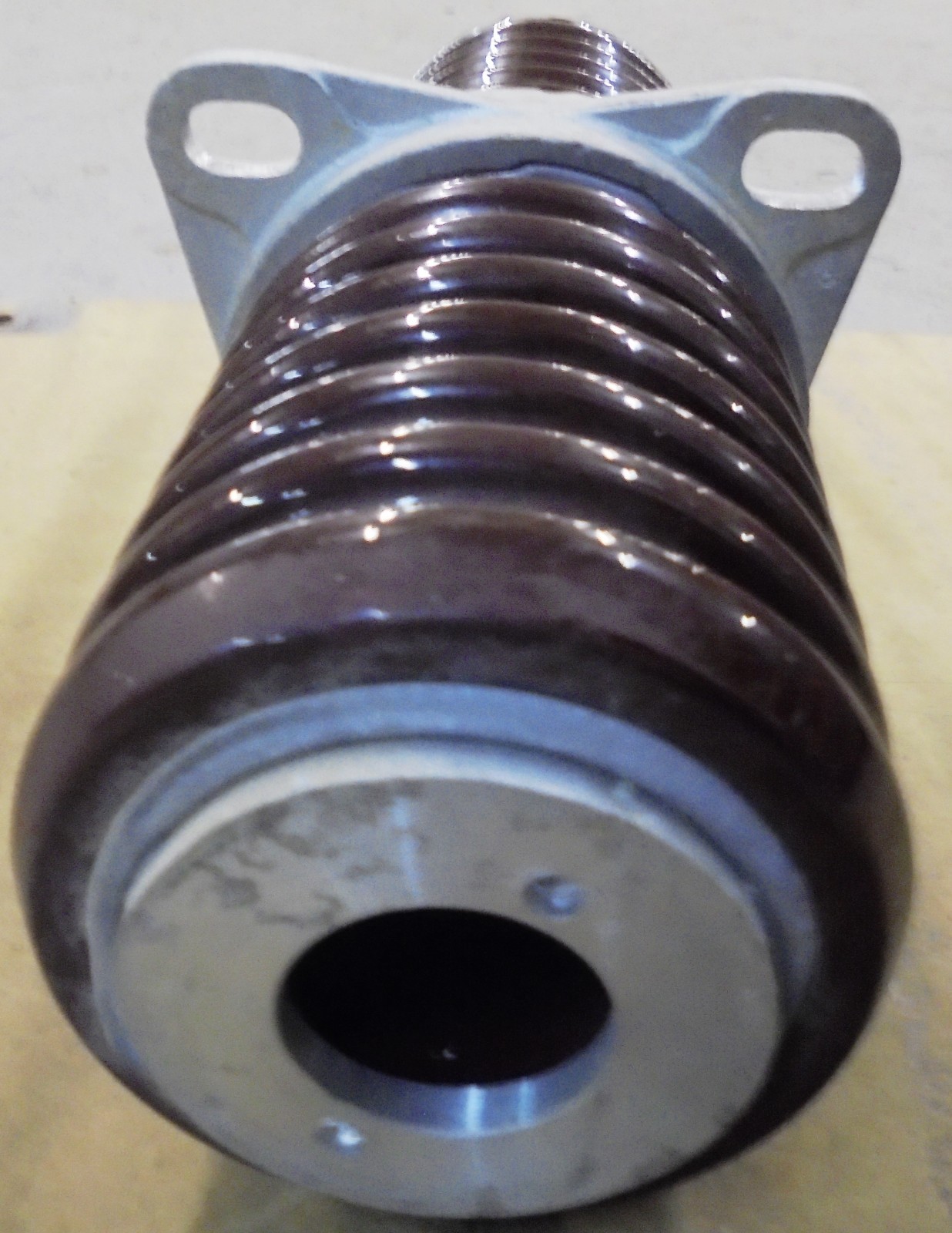 UNKNOWN BRAND ELECTRICAL INSULATOR, 13 1/2” X 6” X 6”, BROWN