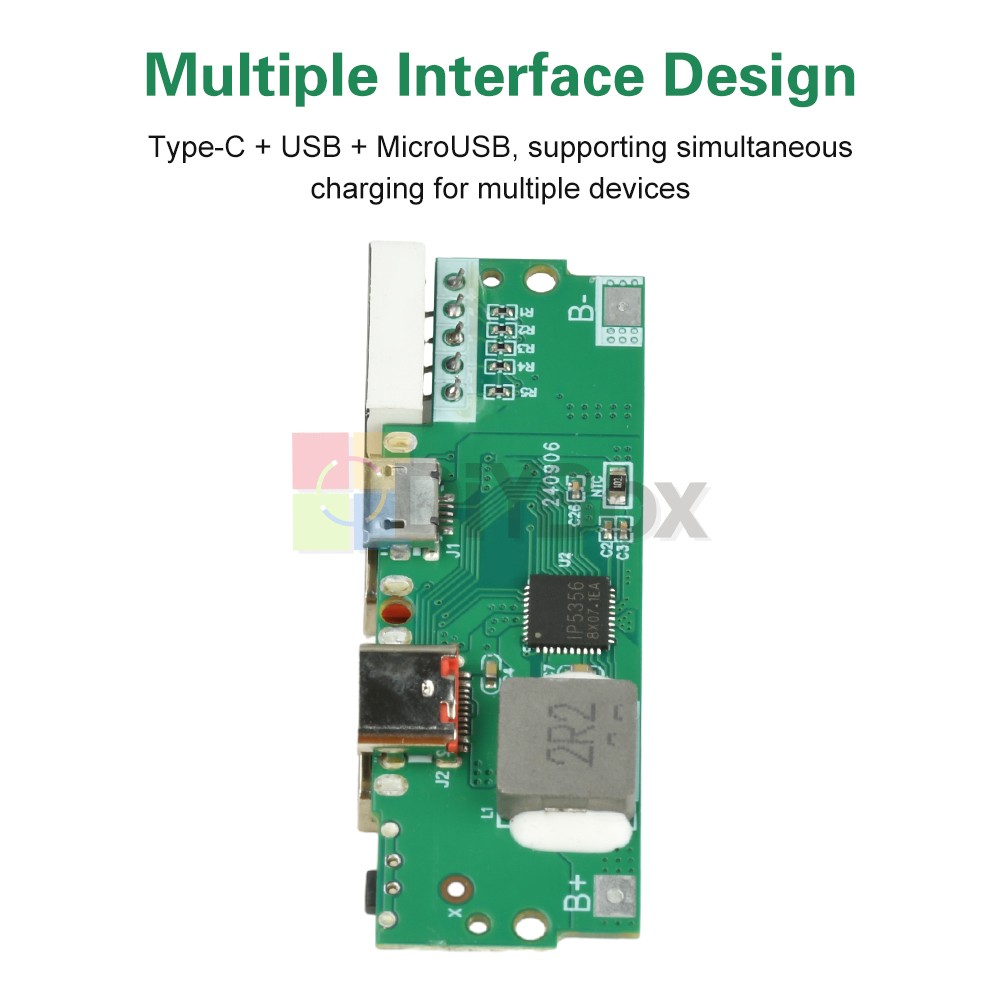 22.5W Fast Charging Power Bank DIY Module 3.7V Li-ion Circuit Board PD/QC/VOOC
