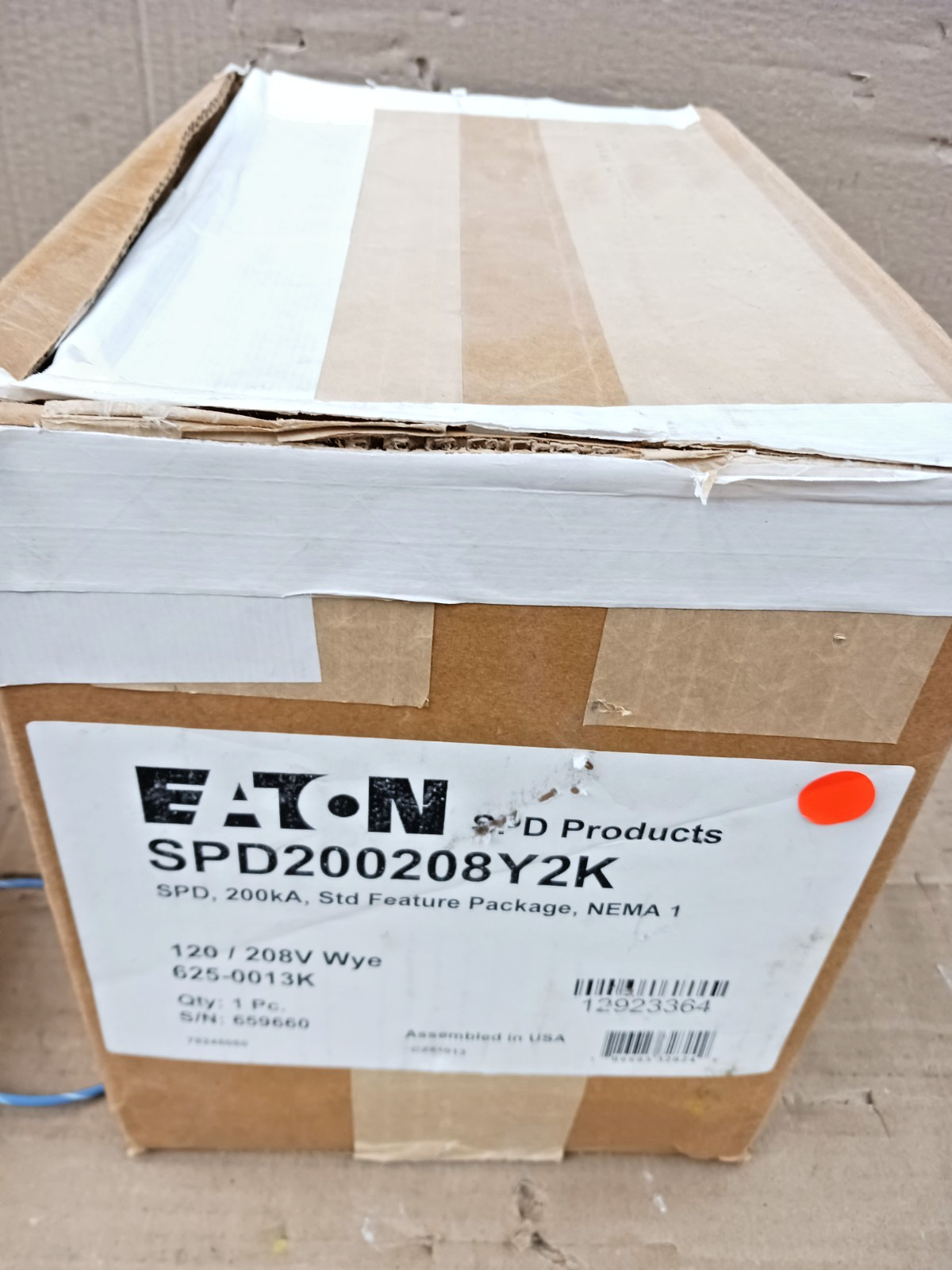 New Eaton SPD200208Y2K Surge Protective Device 120/208 Vac 200Ka SCCR