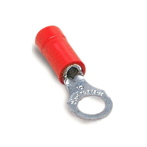 Sta-Kon 18RA-10, 22 to 16 AWG, Red, Copper, Extra Length, Ring Terminal, 2pc