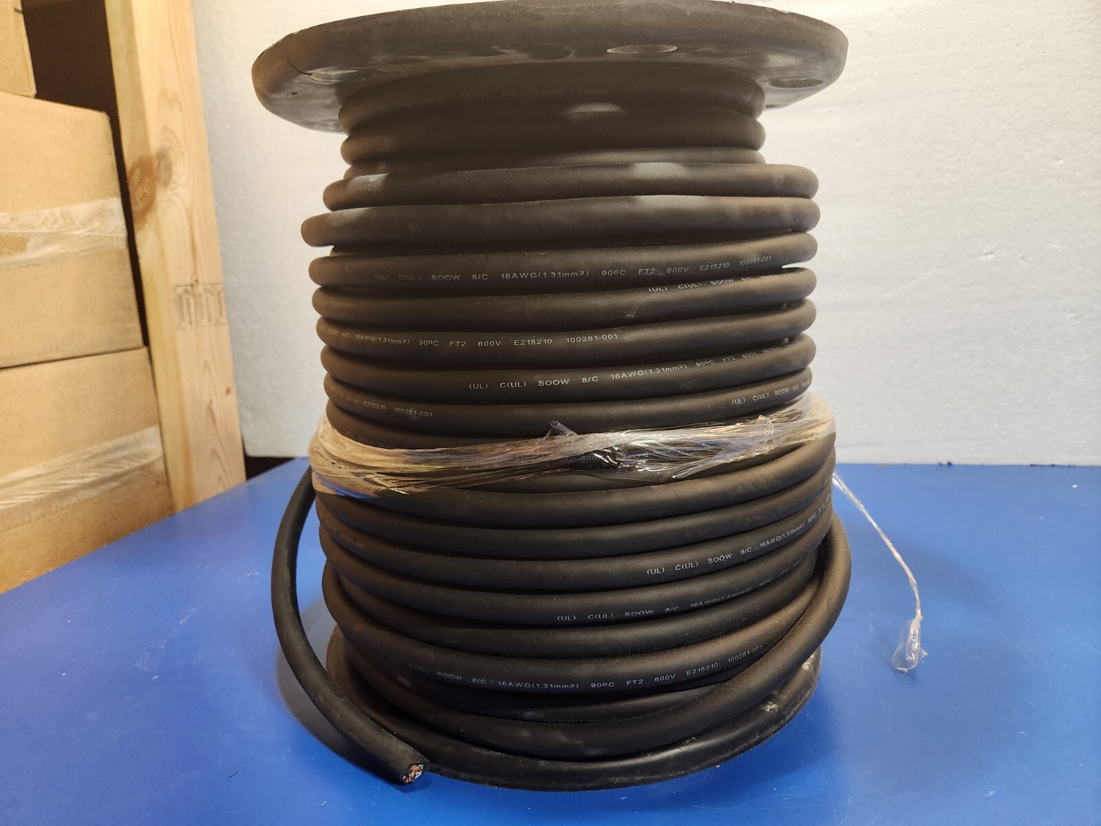 SOOW 100281-001 E215210 600V 16AWG Power Cable 200’+? 8/C 5GEE1 VALTERRA E3707
