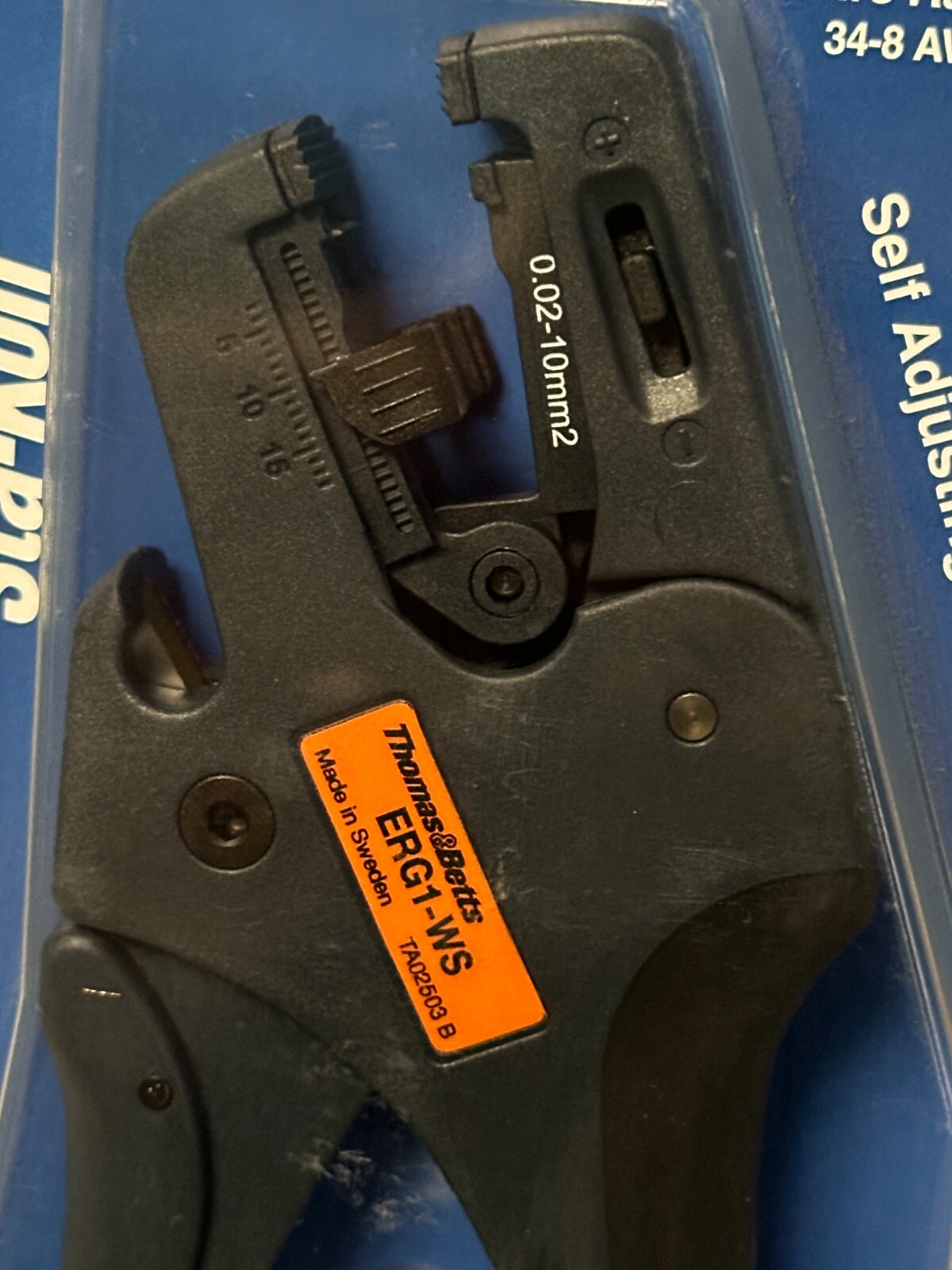 NEW Thomas & Betts ERG1-WS Sta-Kon Wire Cutter Stripper 34 to 8 AWG Self Adjust
