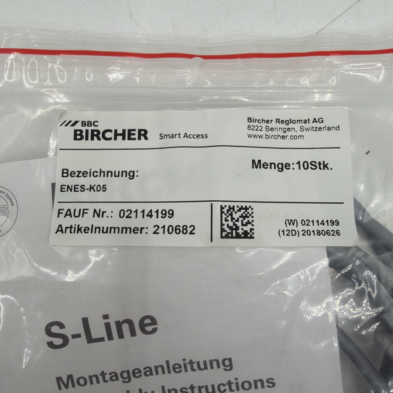 Bircher ENES-K05 (Part #210682) S-Line end piece New Sealed