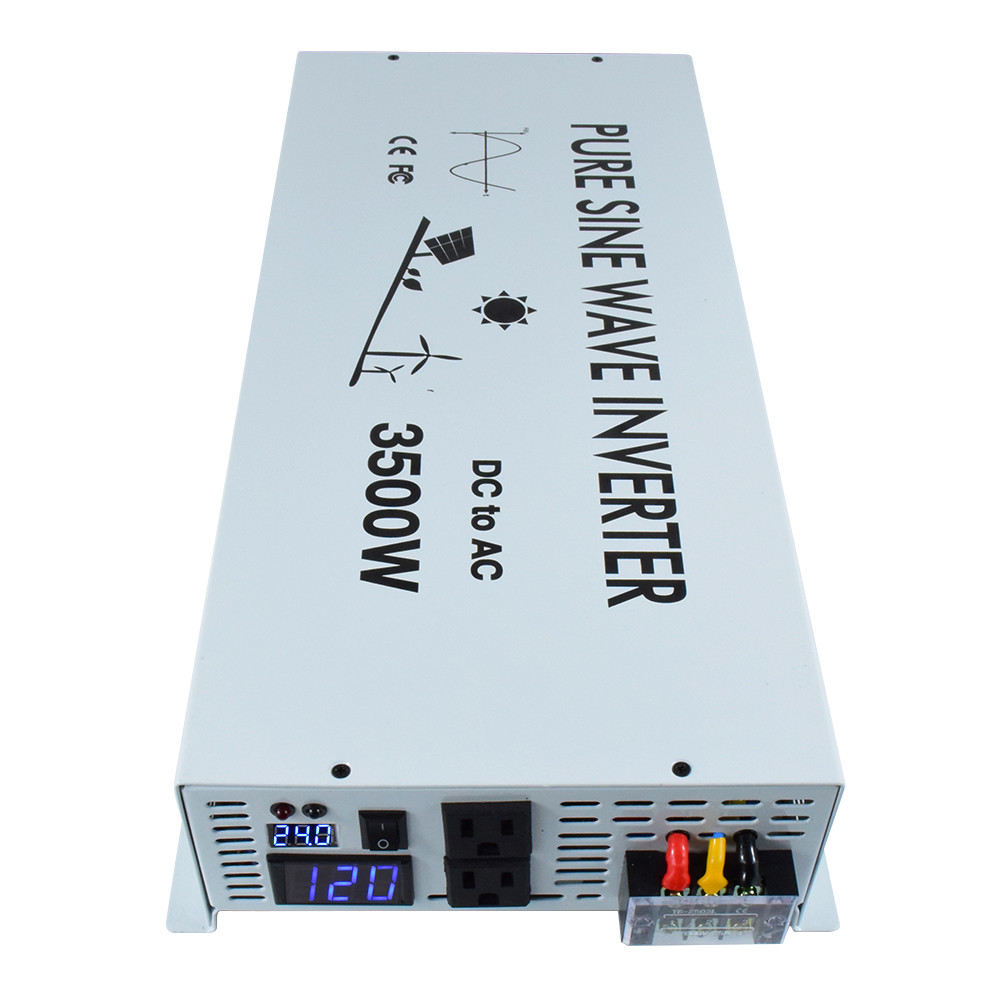 3500W Pure Sine Wave Power Inverter 24V DC to 110V/120V AC Solar Inverter rv new