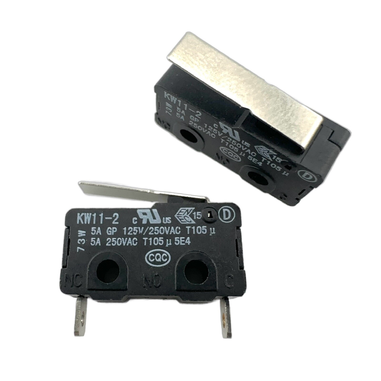 QIAOH KW11-2 5A GP 125V/250VAC Lever 2-Pin Limit Micro Switch (2 Pieces)