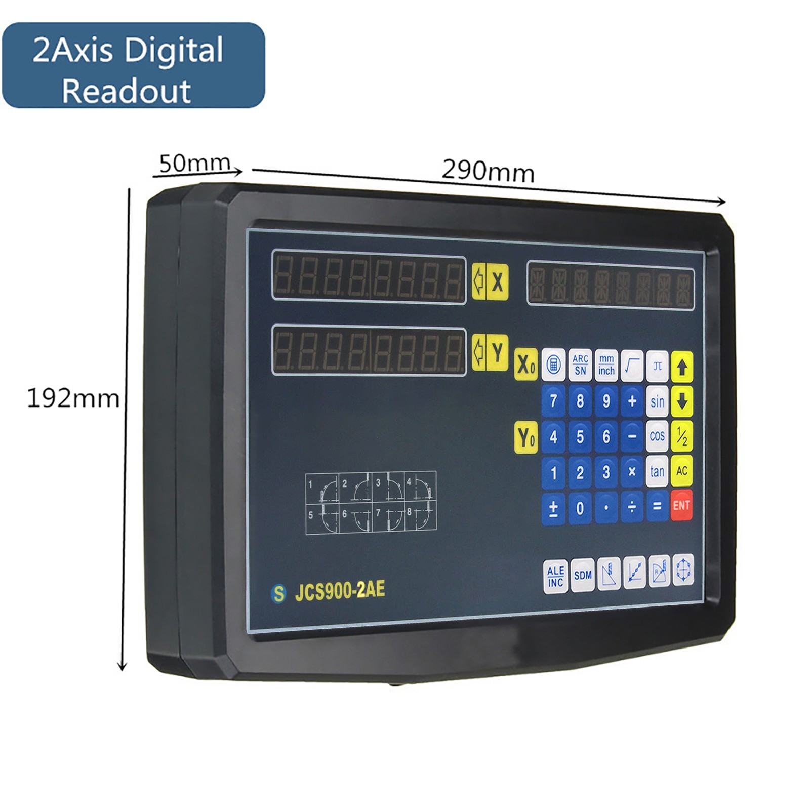 Digital Readout 12″ & 30″ Linear Scale w/ DRO 2 Axis Kit for Bridgeport Mill