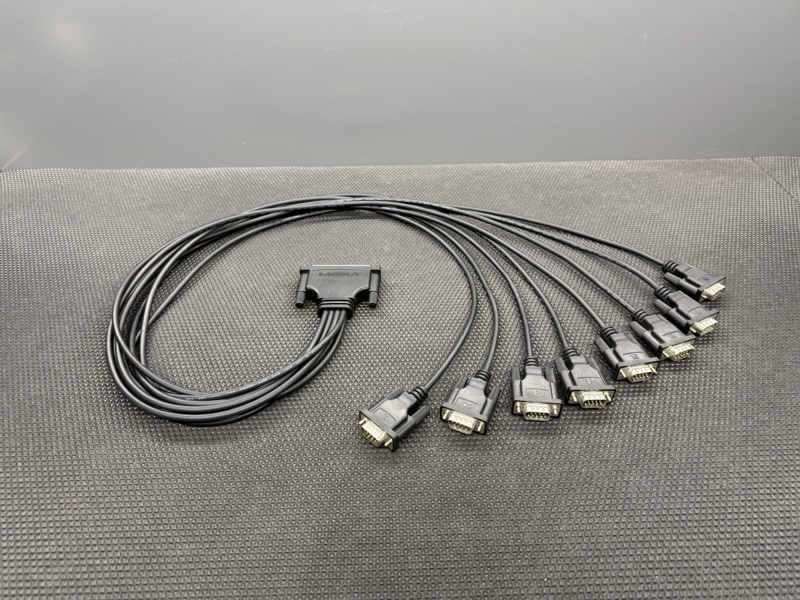 Moxa Opt8D 8 ports RS-232 octopus cable with male DB9 connectors