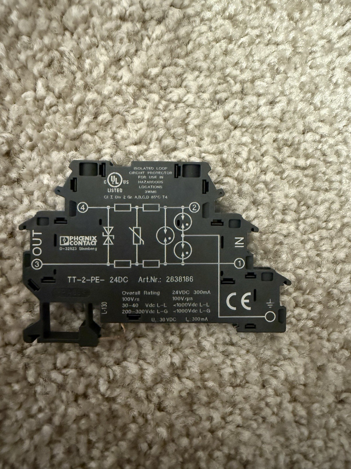 Phoenix Contact Surge Protection Device 2838186 TT-2-PE-24DC