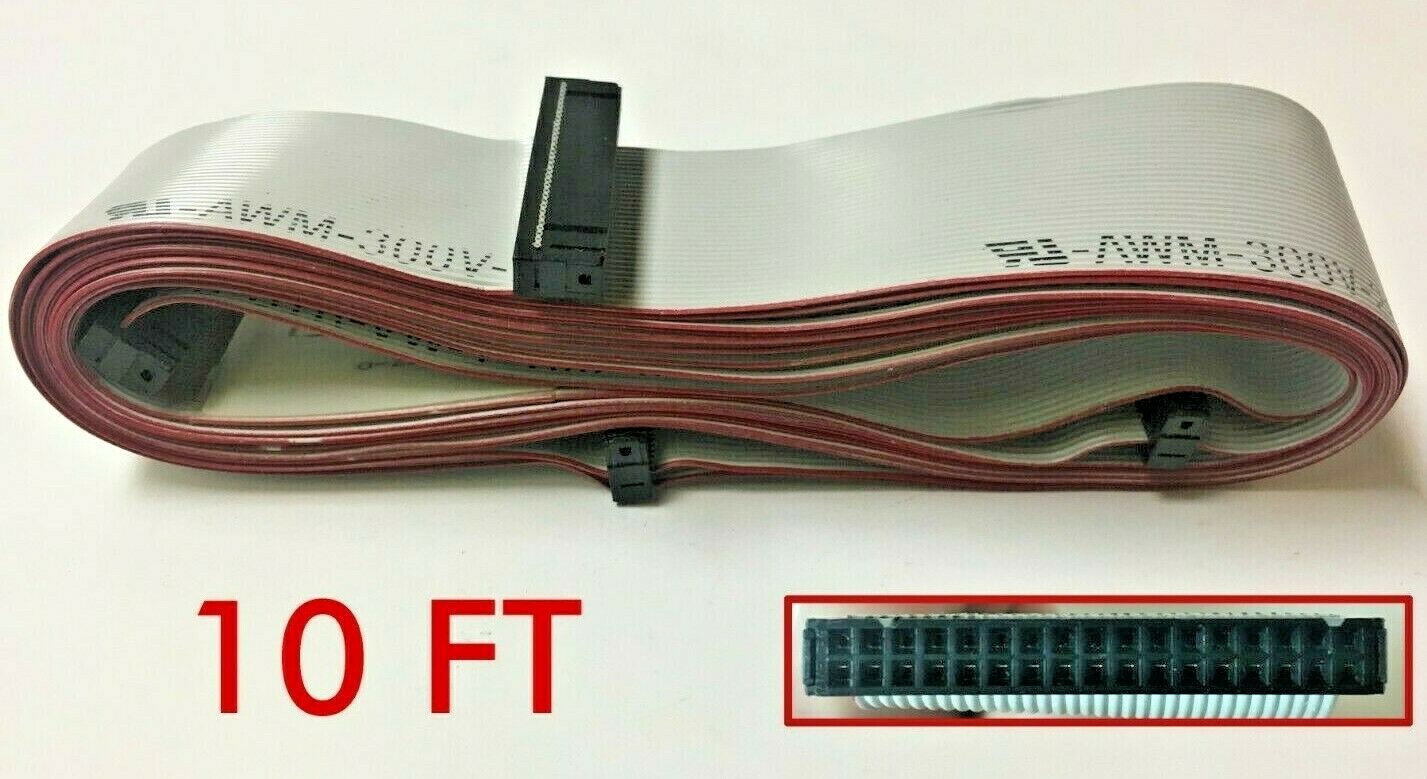 3M 10′ Foot 34 Pin 4x Female F-F-F-F 3365/64 2651 300V IDC IDE PC Ribbon Cable