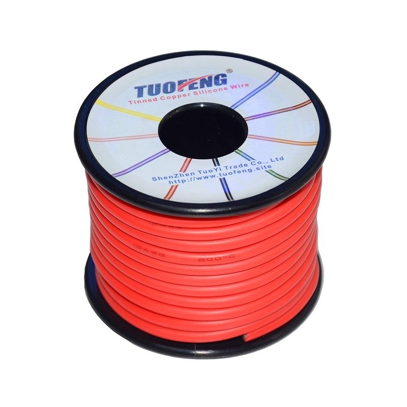 Silicone Wire Strands Tinned Copper Flexible Low Impedance 600V