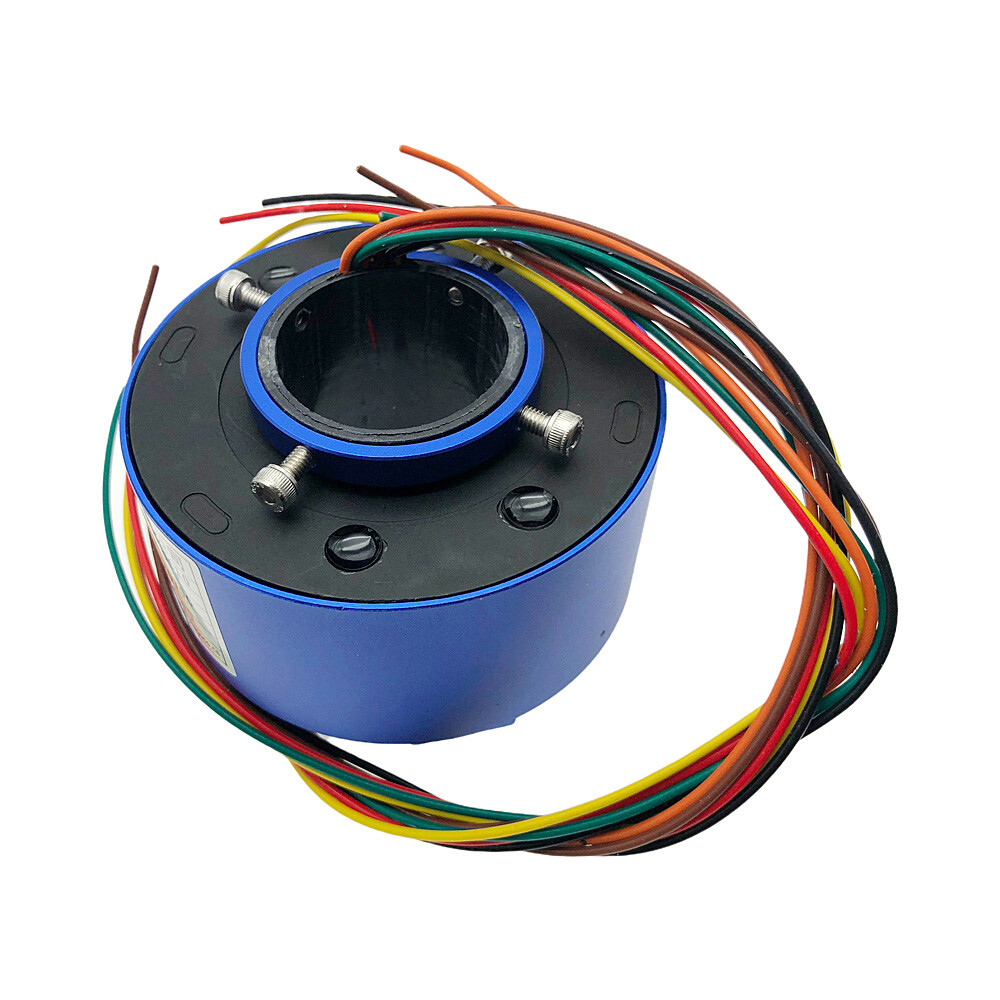 6Wires 380V AC/DC 10A 38.1MM Dia Metal Capsule Conductors Slip Ring Blue USA NEW