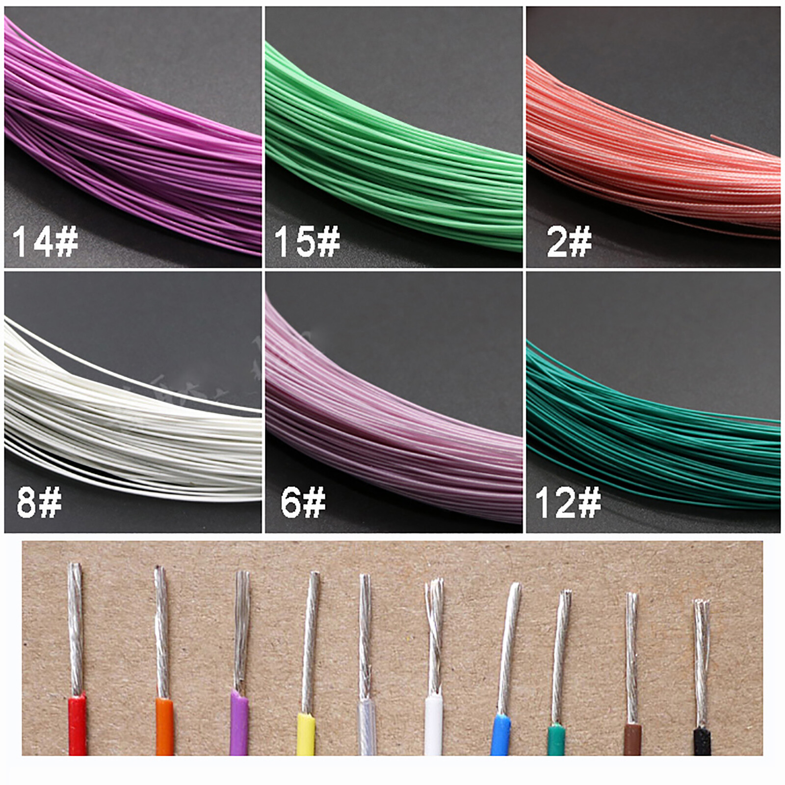 0.15mm² Ø1mm Silver Plated Copper Polytetrafluoro PTFE Wire Stranded Cable