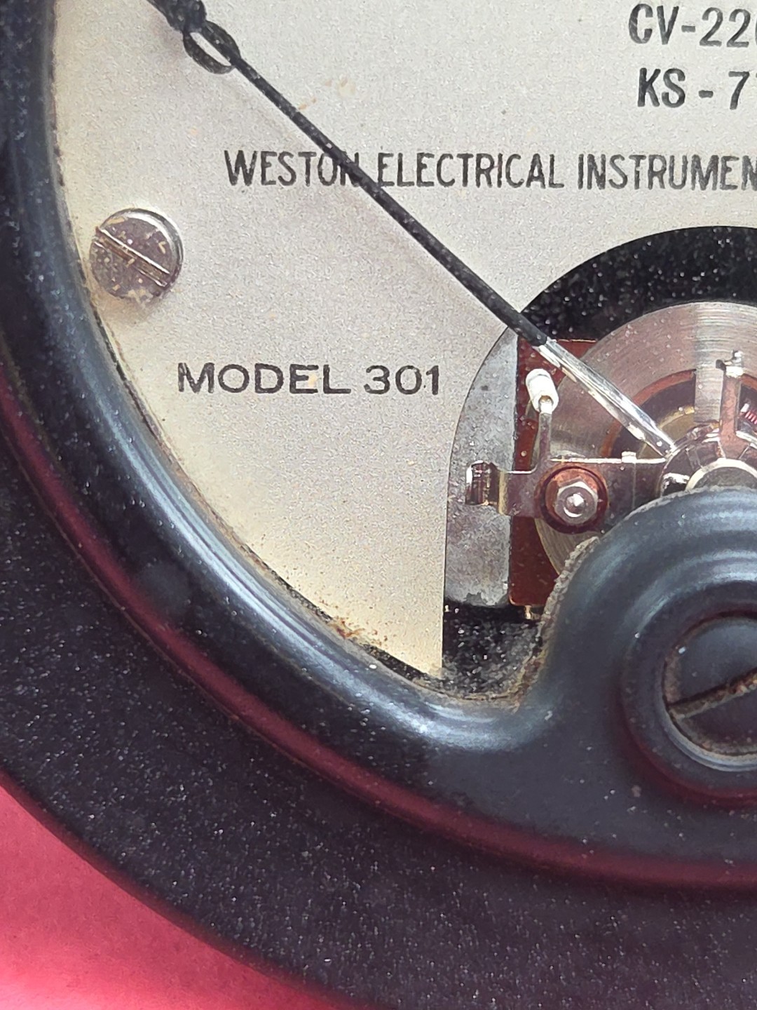Vintage U.S.N Weston Electrical Model 301 Untested Gauge CV 22056 KS 7701 TD