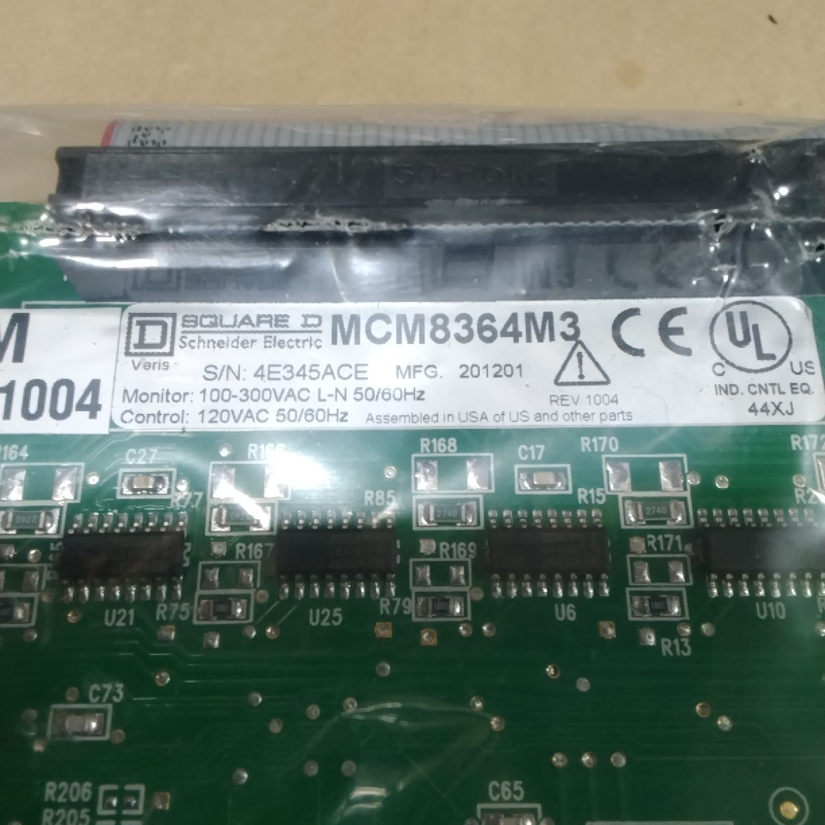 Square D MCM8364M3 Power Logic Multi-Circuit Monitoring Assembly 100-300VAC