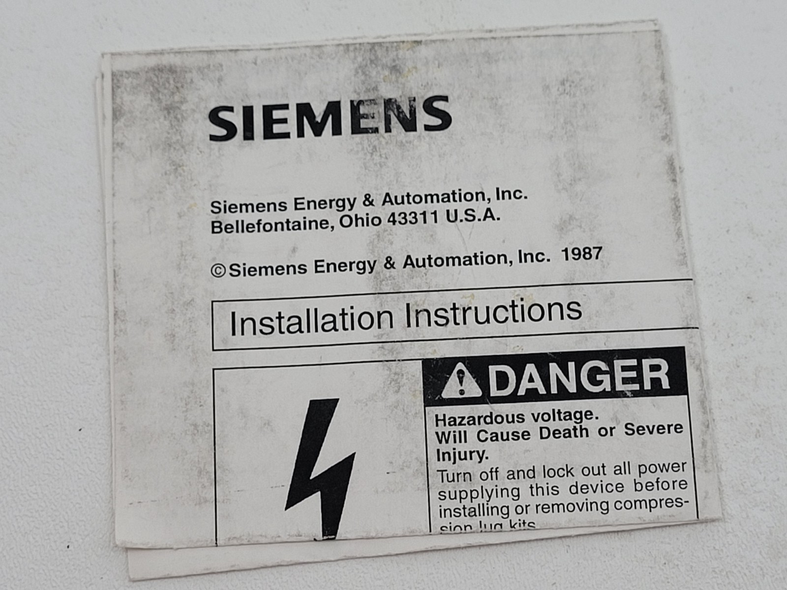 TA3H750 Siemens 1P Lug Kit 500-700 kcmil – Next Day Option – New