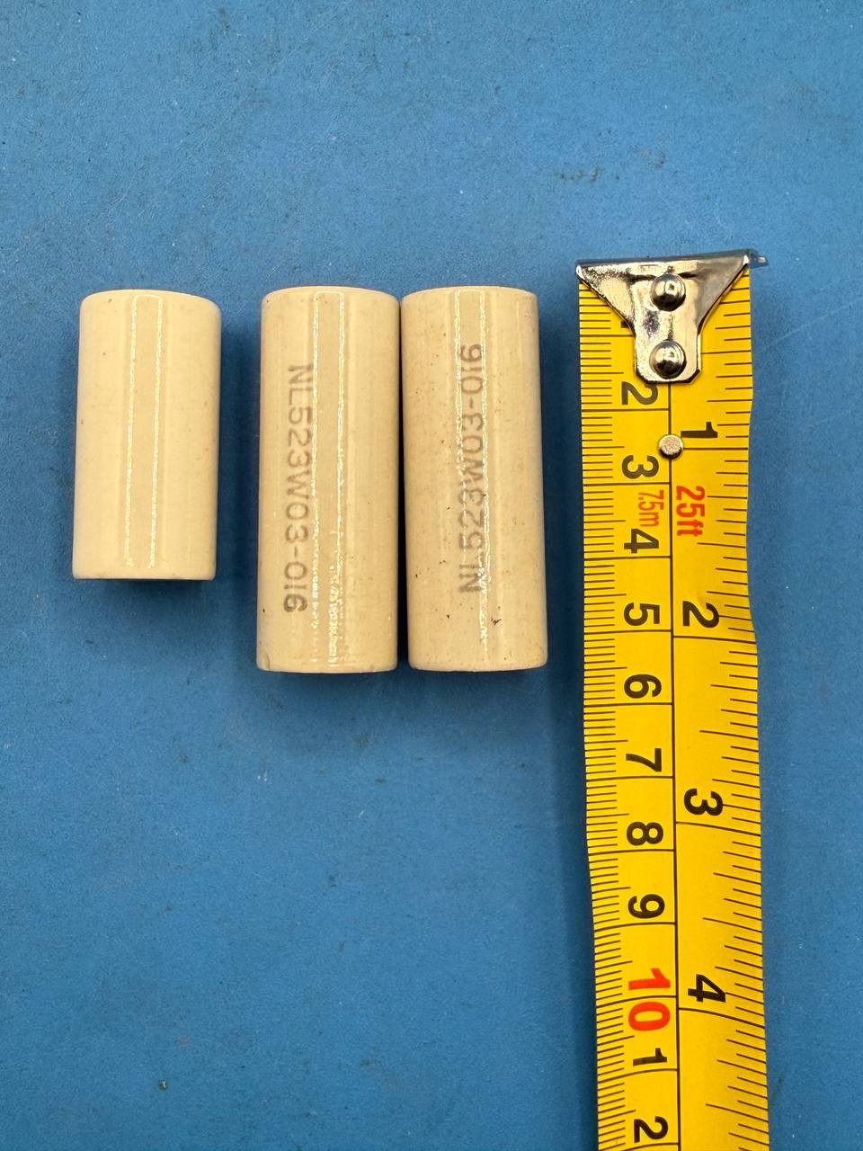 Lot of 7 White Ceramic Electrical Insulator Standoffs Mixed Sizes RE