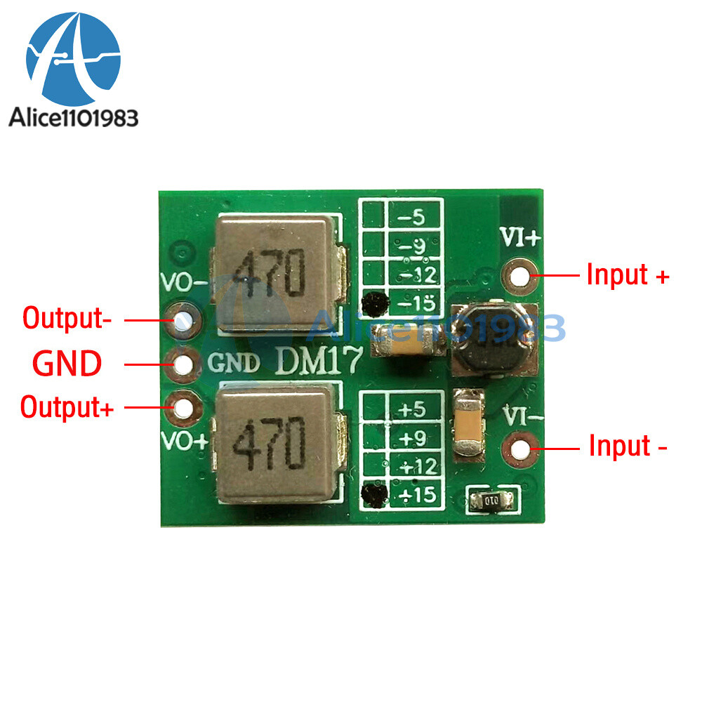 Mini Buck Converter DC7-28V to ±5V ±9V ±12V ±15V Dual Output Voltage Regulator