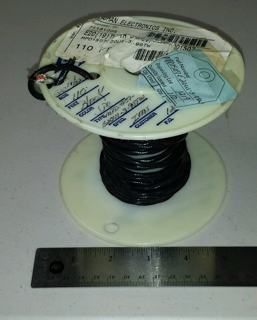 ( 110 FT Spool ) MPD1507E20U1-3-9STW 10Awg Black Cable 3/C 20Awg 19/32 600V